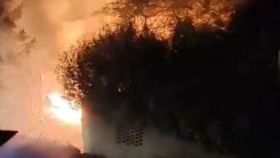 حريق هائل في محول كهرباء بقرية طموة بأبو النمرس بالجيزة