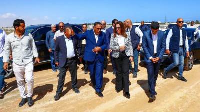 وزيرة التنمية ومحافظ مطروح يتفقدان أعمال توسعة وتطوير المدخل الغربي لمدينة الحمام وسير العمل بالمركز التكنولوجي