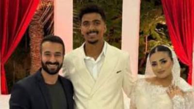 حسام عبد المجيد مدافع الزمالك يحتفل بعقد قرانه