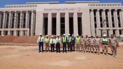 وزير العدل يتفقد مشروع مدينة العدالة بالعاصمة الإدارية لمتابعة الموقف التنفيذي والوقوف على معدل الإنجاز