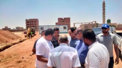 رئيس جهاز مدينة الشروق يتفقد مشروع التغذية الرئيسي بالمياه بعددٍ من المجاورات بمنطقة الرابية