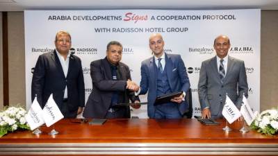 مجموعه عربية تعلن عن شراكة استراتيجية مع مجموعة "راديسون" العالمية لتشغيل فندق فاخر داخل مشروع بانجلوز بالساحل الشمالي