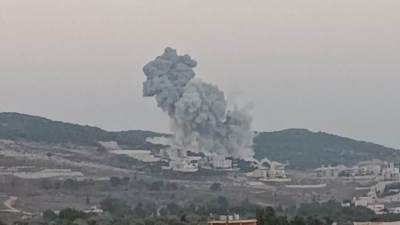 سلسلة غارات إسرائيلية على أحراج منطقة علي الطاهر في النبطية الفوقا جنوب لبنان