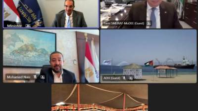 وزير الاتصالات ووزير الاقتصاد الرقمي والريادة الأردني يشهدان عبر تقنية الفيديوكونفرنس عملية إنزال الكابل البحري عالي السعة "كورال بريدج"