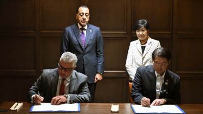 رئيس الوزراء يشهد توقيع مذكرة تفاهم للتعاون بين "اقتصادية قناة السويس" و"حكومة طوكيو" في مجال الهيدروجين الأخضر