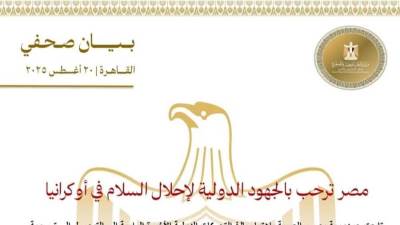 مصر ترحب بالجهود الدولية لإحلال السلام في أوكرانيا