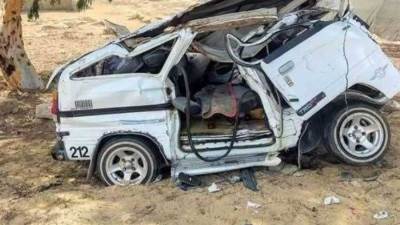 إصابة 20 شخصا إثر حادث تصادم عدد من السيارات على طريق مطروح غربى الضبعة