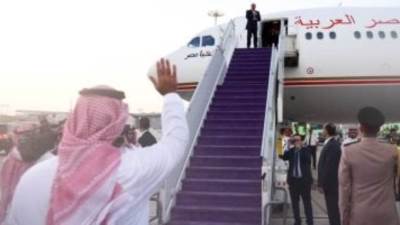 الرئيس السيسى يعود إلى أرض الوطن بعد لقائه ولى العهد السعودى