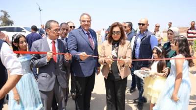 وزيرة التنمية المحلية ومحافظ القليوبية يفتتحان المحطة الوسيطة لجمع المخلفات بالقناطر الخيرية بتكلفة 55 مليون جنيه