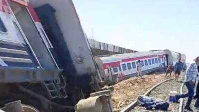 الصحة: ارتفاع أعداد مصابي حادث قطار مطروح إلى 94 مصابًا