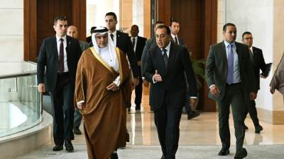 رئيس الوزراء وولي عهد البحرين يترأسان جلسة مباحثات موسّعة لمناقشة سبل تعزيز التعاون في الملفات والقضايا محل الاهتمام المشترك بين البلدين