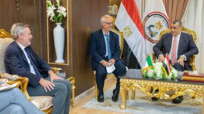 وزير الإنتاج الحربي يستقبل السفير الإيطالي لبحث التعاون في مجالات التصنيع العسكري والمدني