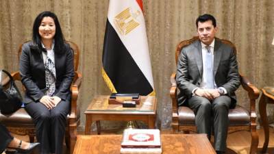 وزير الرياضة يستقبل الممثلة المقيمة الجديدة لبرنامج الأمم المتحدة الإنمائي (UNDP) في مصر