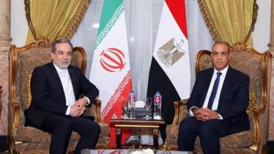  وزير الخارجية يستقبل نظيره الإيراني بالقاهرة