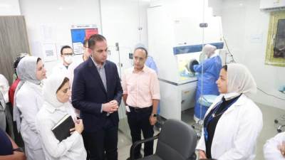 نائب وزير الصحة يتفقد مستشفى علاج الأورام بسمالوط والمركز الإقليمي لنقل الدم بالمنيا