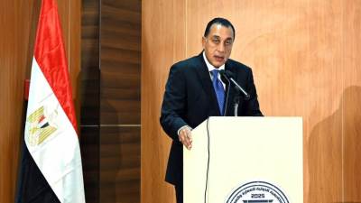 رئيس الوزراء يلقي كلمة خلال مشاركته في فعاليات إطلاق وتدشين الأكاديمية الدولية للعمارة والعمران