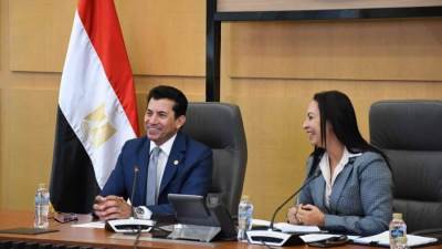 وزيرا الشباب والرياضة والتضامن الاجتماعي يعقدان لقاءً موسعاً مع نموذج محاكاة مجلس الشيوخ