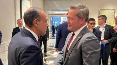 وزير الخارجية يلتقي المندوب الدائم الأمريكي لدى الأمم المتحدة