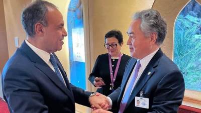 وزير الخارجية والهجرة يلتقي بوزير خارجية قرغيزستان على هامش الجمعية العامة للأمم المُتحدة