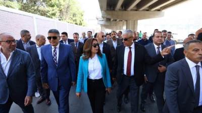 وزيرة التنمية المحلية ومحافظ الجيزة يتفقدان أعمال تطوير المنطقة المحيطة بمستشفى بولاق الدكرور العام بتكلفة 62 مليون جنيه
