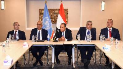 وزير الخارجية يلتقي أعضاء الوفد الدائم والقنصلية العامة في نيويورك