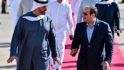 الرئيس السيسى يستقبل الشيخ محمد بن زايد بمطار القاهرة فى زيارة أخوية