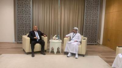 نائب رئيس الوزراء يناقش الموقف التنفيذى لعدة مشروعات مع رئيس موانئ أبو ظبى