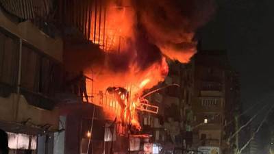 وفاة أسرة كاملة فى حريق فيصل وتفحم حضانة أطفال