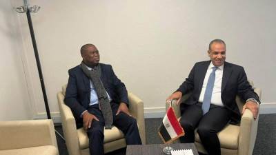 وزير الخارجية يلتقي المندوب الدائم لجنوب أفريقيا لدى اليونسكو والرئيس الحالي للمجموعة الأفريقية