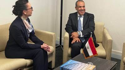 وزير الخارجية يلتقي المندوبة الدائمة لجمهورية مولدوفا لدى اليونسكو والرئيس الحالي لمجموعة دول شرق ووسط أوروبا