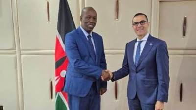 وزير الاستثمار والتجارة الخارجية يبحث مع وزير الاستثمار والتجارة والصناعة الكيني التعاون