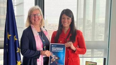 “المشاط” تستهل مشاركتها بالنسخة الثانية من منتدى «البوابة العالمية 2025» ببروكسل بلقاء مديرة الشئون المالية والاقتصادية بالمفوضية الأوروبية