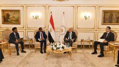 سويلم يلتقي وزير الموارد المائية الصومالى ضمن فعاليات أسبوع القاهرة الثامن للمياه 