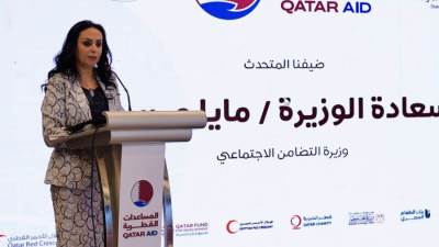 وزيرة التضامن الاجتماعي تشهد احتفالية التعاون المصري القطري لتلبية الاحتياجات الإنسانية العاجلة بقطاع غزة