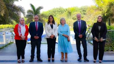 وزيرة التنمية تعقد اجتماعاً تنسيقياً مع المنسق العام لخطة البحر المتوسط لمناقشة الترتيبات لمؤتمر إتفافية برشلونة cop24