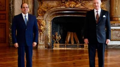 الرئيس السيسى يشيد بمواقف الملك فيليب الشخصية فى دعم حقوق الشعب الفلسطينى