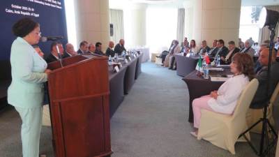 وزير الصحة تشارك في افتتاح «منتدى البرلمانيين العربي الآسيوي» وتؤكد: القضية السكانية قضية وعي وتنمية وعدالة