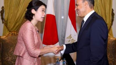 وزير الخارجية يستقبل مبعوثة رئيسة الوزراء اليابانية وزيرة الدولة للشئون الخارجية