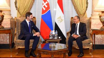 وزير الخارجية يلتقي نظيره السلوفاكي لبحث التعاون