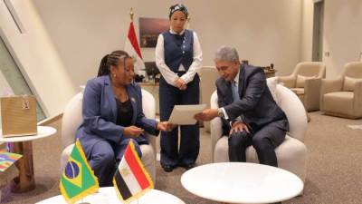 وزير السياحة يستقبل ممثلة الرئيس البرازيلى وزيرة الثقافة البرازيلية