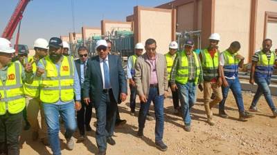 وزير الكهرباء والطاقة المتجددة يتفقد محطة محولات ND5 جهد 220/66/11 سعة 350 ميجا فولت أمبير