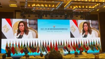 وزيرة التنمية توجه كلمة إلى المنتدى الوزاري لدول الحزام والطريق للتعاون الدولي بالصين