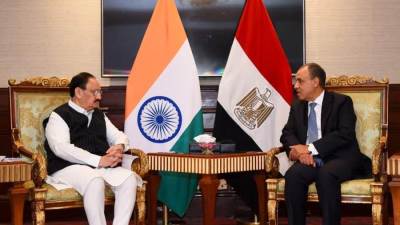 وزير الخارجية يلتقي وزير الصحة ورئيس الحزب الحاكم بالهند