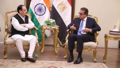 وزير الصحة يستقبل نظيره الهندي لتبادل الخبرات في صناعة الأدوية وتوسيع الاستثمارات الطبية المصرية-الهندية