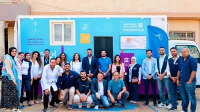 مؤسسة البنك التجاري الدولي ومؤسسة إبراهيم بدران يحتفلان بافتتاح عيادة الأسنان المتنقلة ضمن مشروع "أطفالنا مستقبلنا"