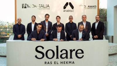 مصر إيطاليا العقارية تتعاون مع "أرابتك Arabtec" و"العمار El Amar" لتعزيز وتيرة الأعمال الإنشائية في "سولاري رأس الحكمة"
