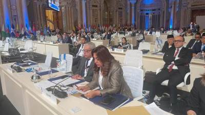 وزيرة التنمية المحلية والقائم بأعمال وزيرة البيئة تلقي بيان مصر في الدورة ٢١ لمؤتمر منظمة اليونيدو بالرياض