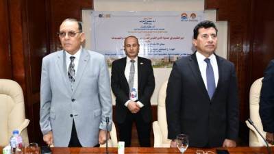 وزير الشباب والرياضة يشهد ندوة حول دور الشباب في حماية الأمن القومي المصري بجامعة 6 أكتوبر