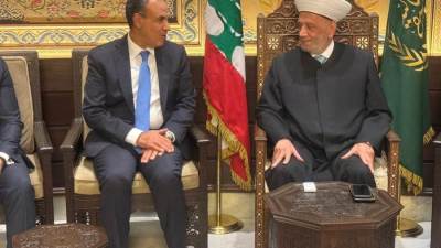 وزير الخارجية يلتقي مفتي الجمهورية اللبنانية
