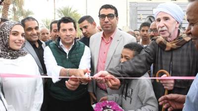 وزير الشباب والرياضة يتفقد المرحلة الأولى من تطوير مركز شباب الاتحاد